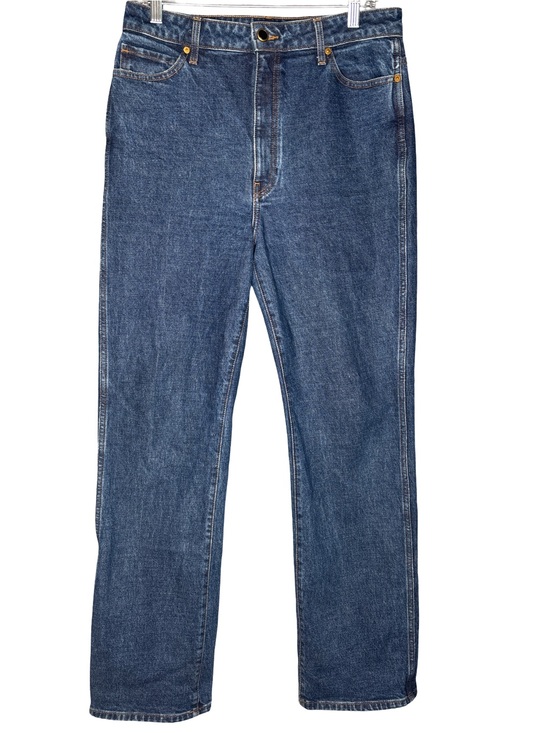 KHAITE Denim - KHAITE Blue Denim Women's Straight-Leg Jeans Waist 34 Inseam 33